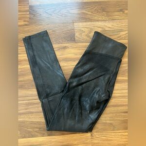 SPANX Black High-Waist Shaping Leggings with Red Tag